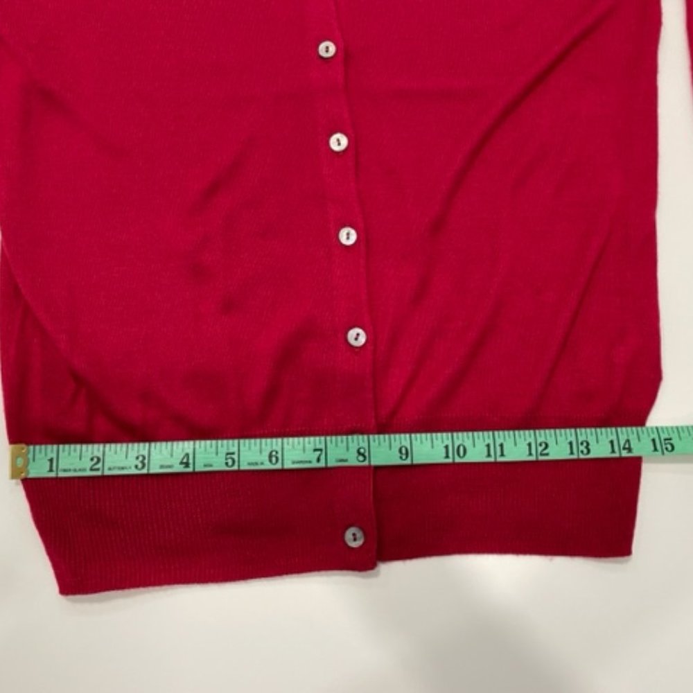 JACOB Round Neck Red Cardigan with Buttons ~ Size S/M~ BNWOT - Picture 10 of 15